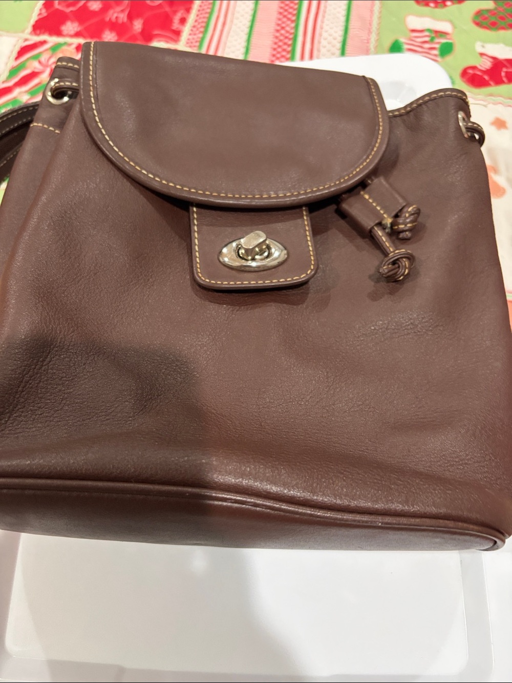 Preston & York Chocolate Brown Leather Crossbody Bag